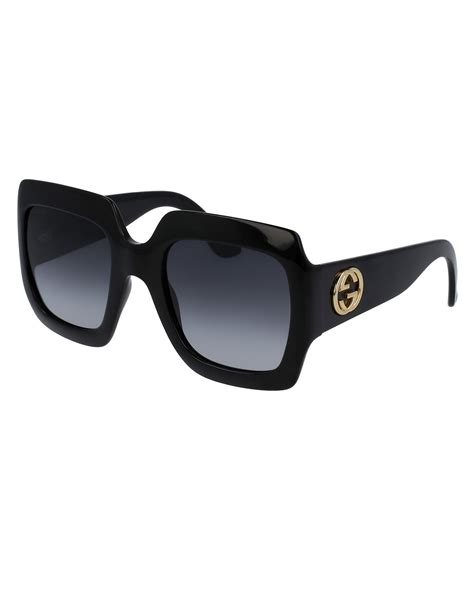 gucci sunglasses wide frame|Gucci oversized clear sunglasses.